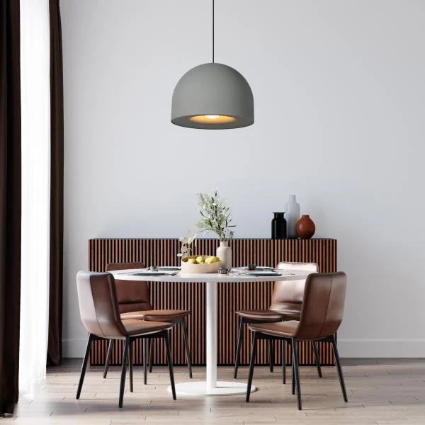 Lucide AKRON - Pendant light - Ø 50 cm - 1xE27 - Grey - ambiance 1